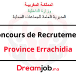 Concours Recrutement Province Errachidia