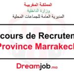 Concours Recrutement Province Marrakech