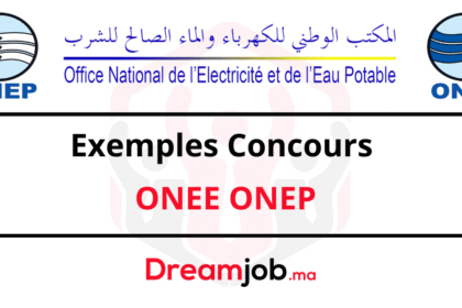 Exemples Concours ONEE ONEP