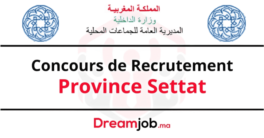 Concours de Recrutement Province Settat